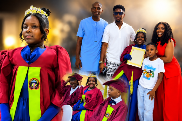 Rotimi Salami celebrates his daughter Bliss on her graduation to Year 7