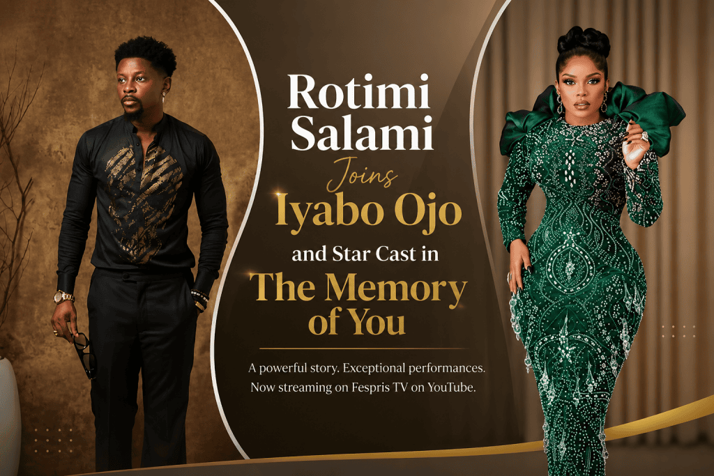 Rotimi Salami acting in The Memory of You movie on Fespris TV