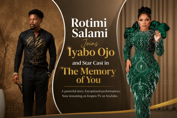 Rotimi Salami acting in The Memory of You movie on Fespris TV