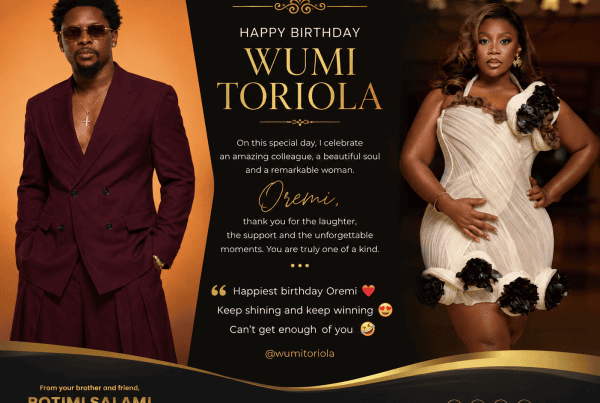 Rotimi Salami celebrates Wumi Toriola birthday